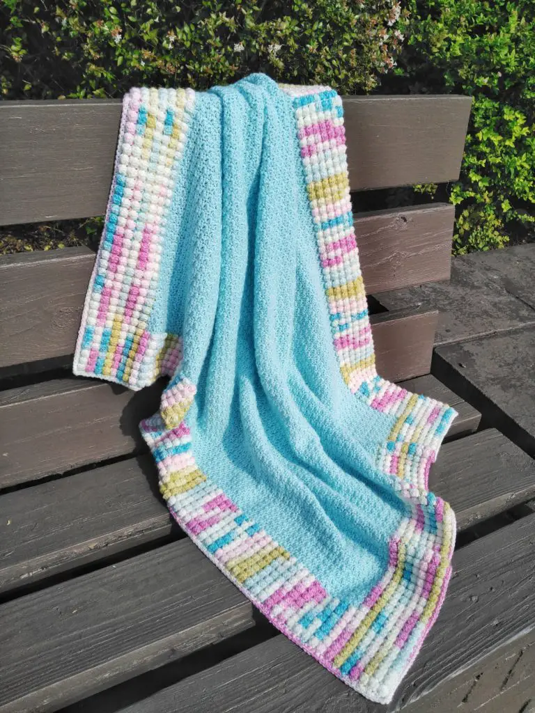 Le Ciel Bleu Blanket | Free Crochet Baby Blanket Patterns | Yarnique
