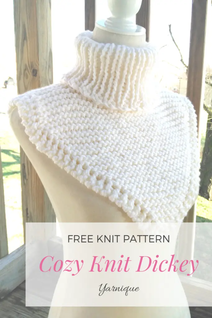 Cozy Knit Dickey | Free Knitting Patterns | Yarnique