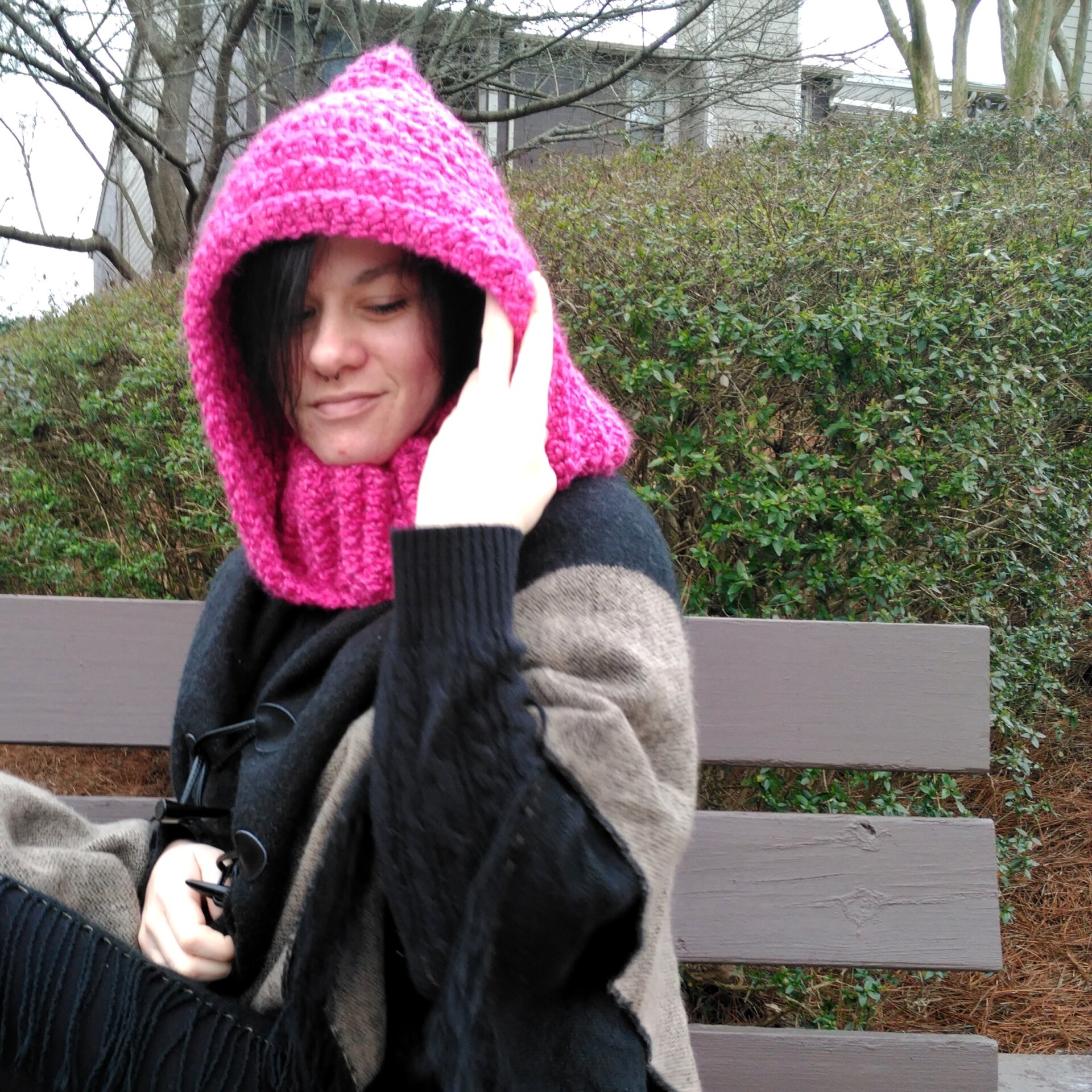 Woodlands Faerie Hood | Free Crochet Pattern Hooded Cowl | Yarnique