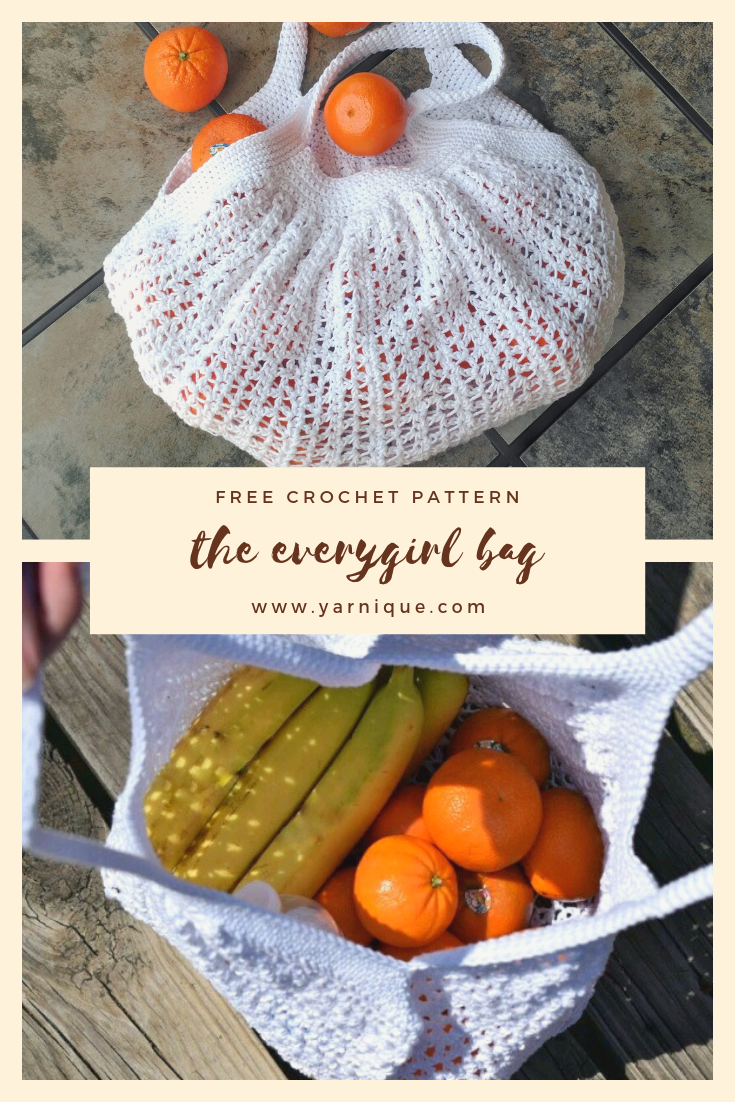 The Everygirl Bag | Crochet Market Bag Free Pattern | Yarnique